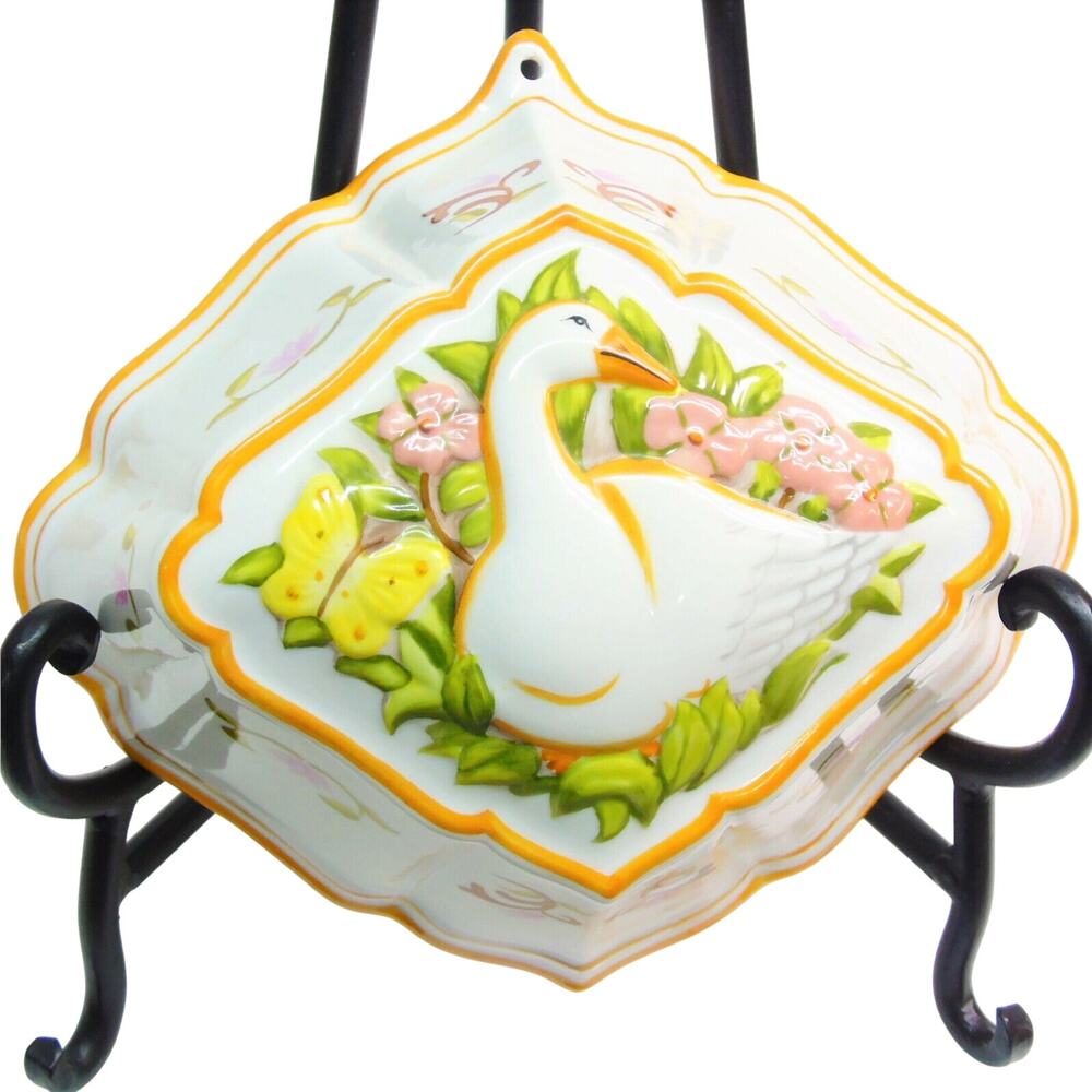 Le Cordon Bleu Franklin Mint Jello Mold 1986 Goose Bird Wall Hanging Ceramic Art